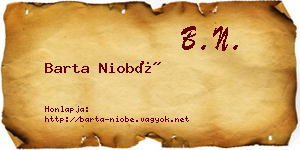 Barta Niobé névjegykártya